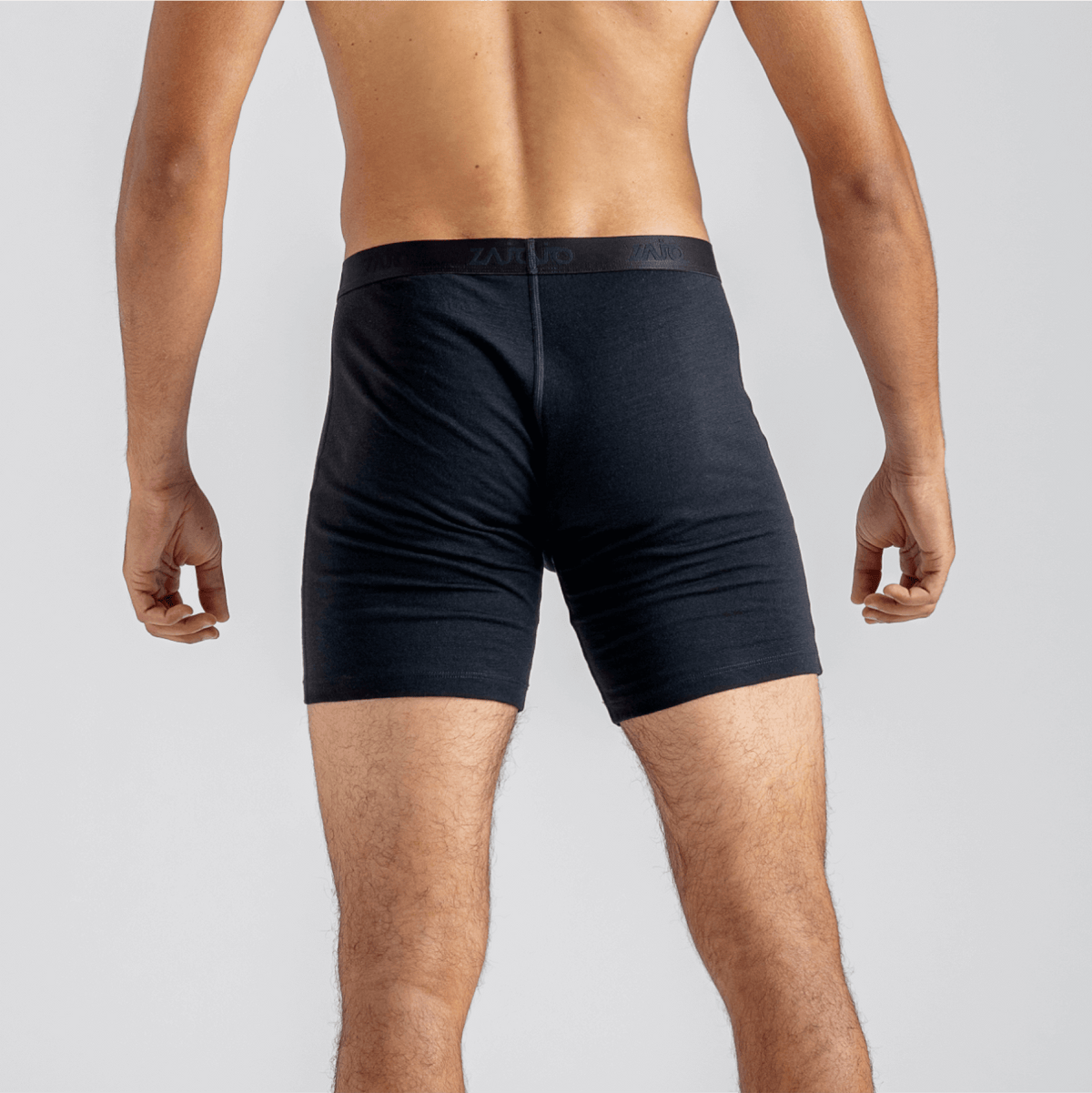 Senti Men's Merino Boxer Briefs Long — Dark Navy