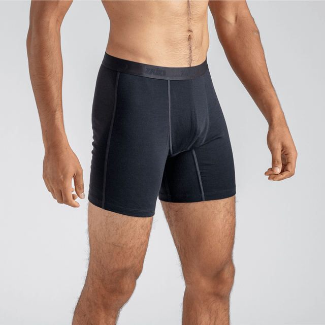 Senti Men's Merino Boxer Briefs Long — Thyme Green