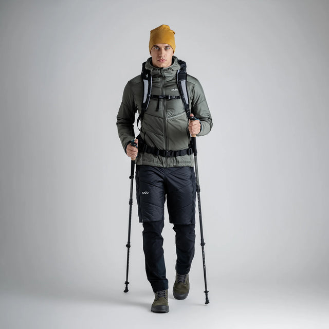 Spiro Men's Insulated Hybrid Jacket — Grey Navy
