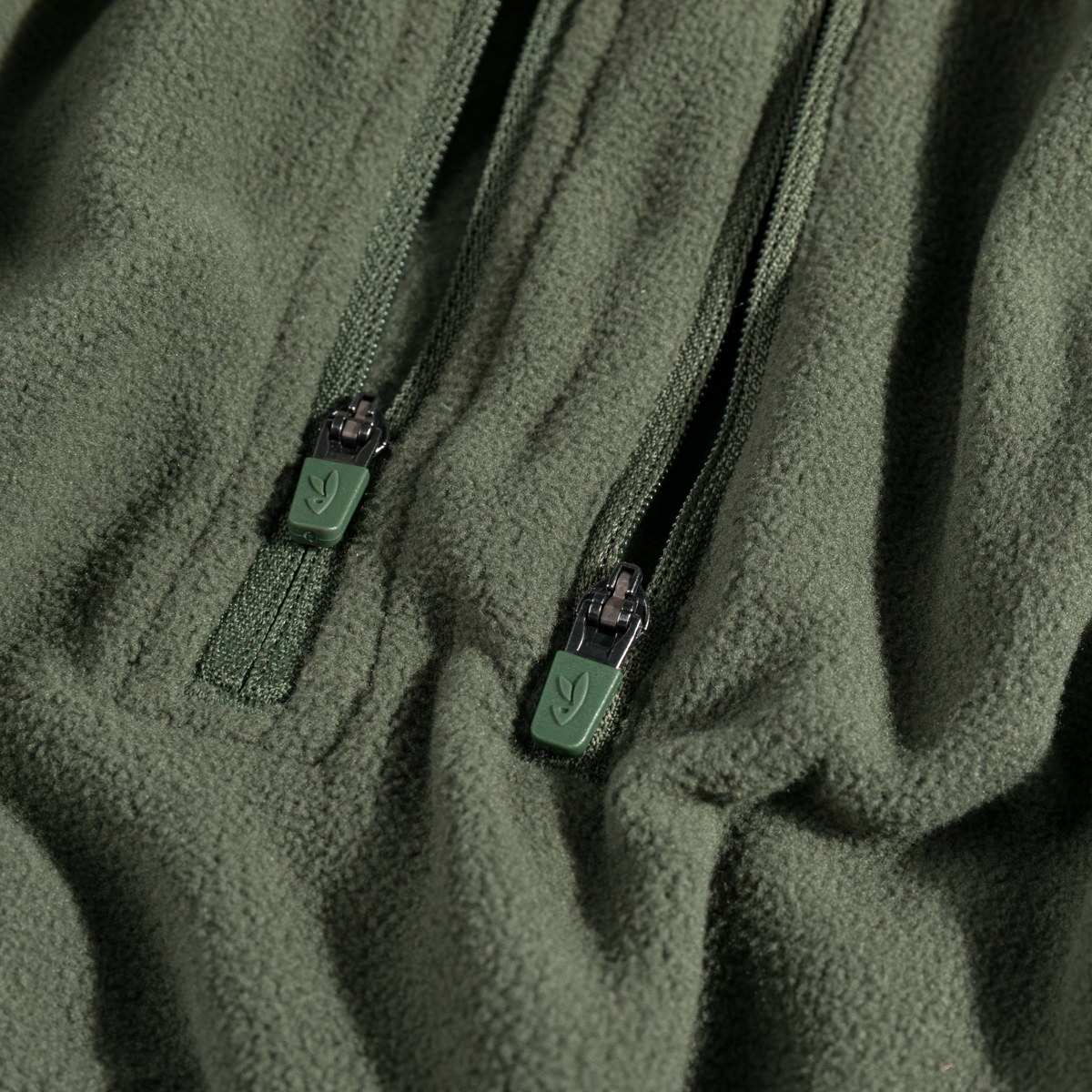 Auro Men's Fleece Zip Top — Thyme Green