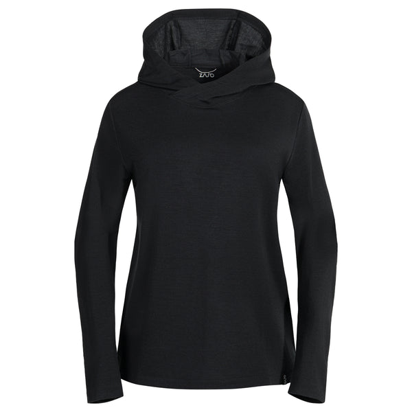 Kora Women's Merino Hoodie — Black