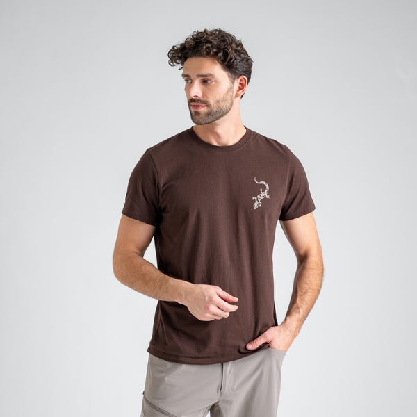 Arbo Men's Organic Cotton T-shirt — Dark Green Element