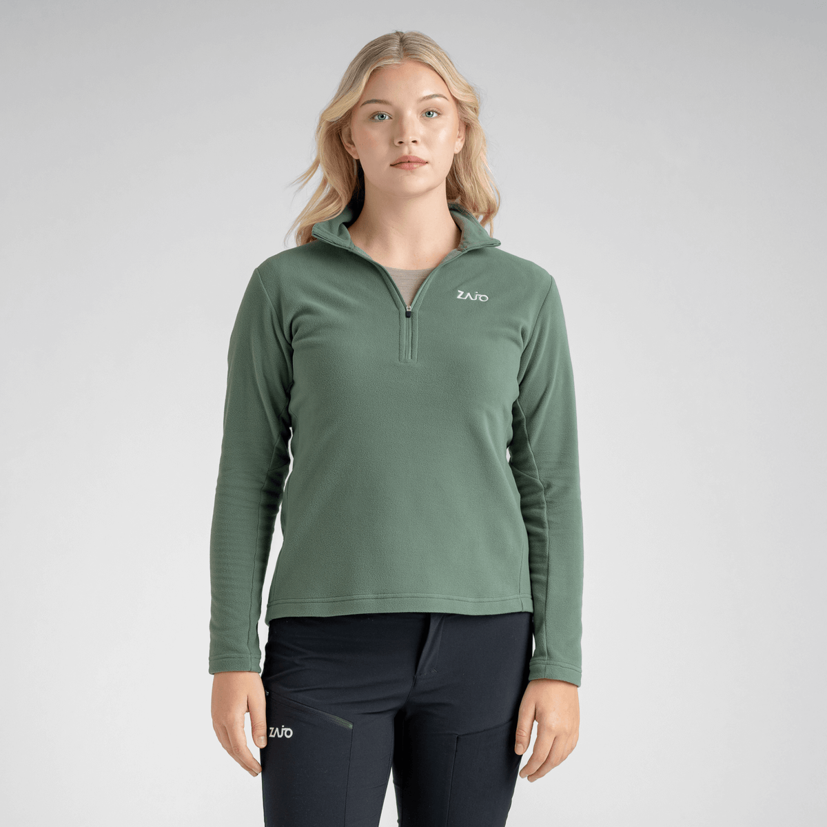 Auro Women's Fleece Zip Top — Tea Rose