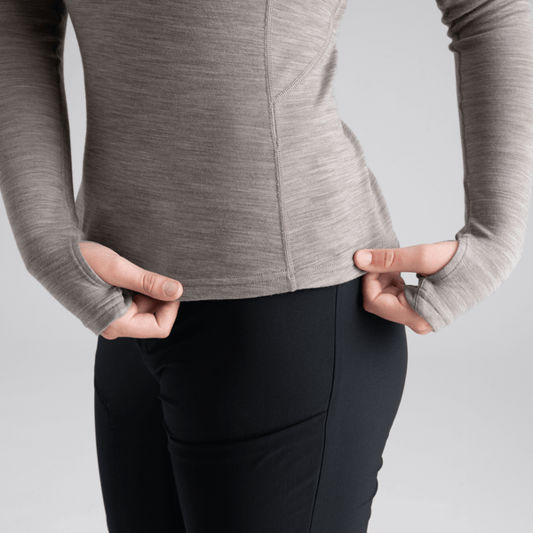 Hejma Women's Merino Zip Top — Beige