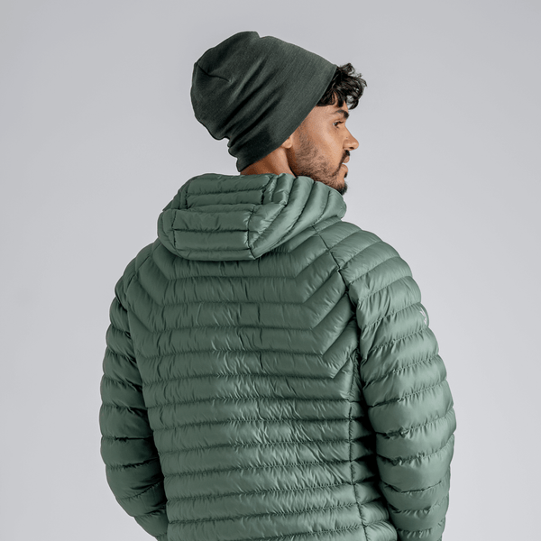 Nubaro Men's Insulated Hooded Jacket — Navy