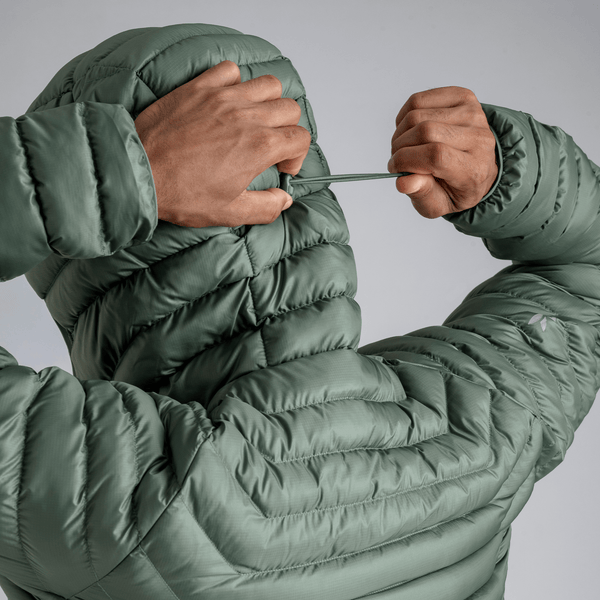 Nubaro Men's Insulated Hooded Jacket — Navy