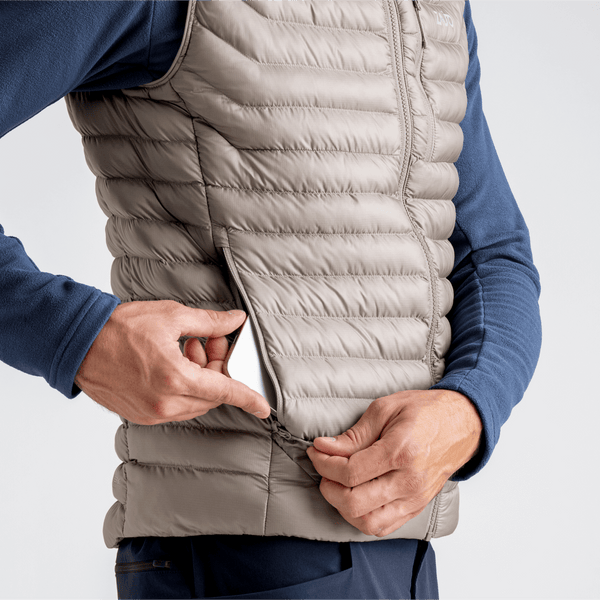 Nubaro Men's Insulated Vest — Golden Brown