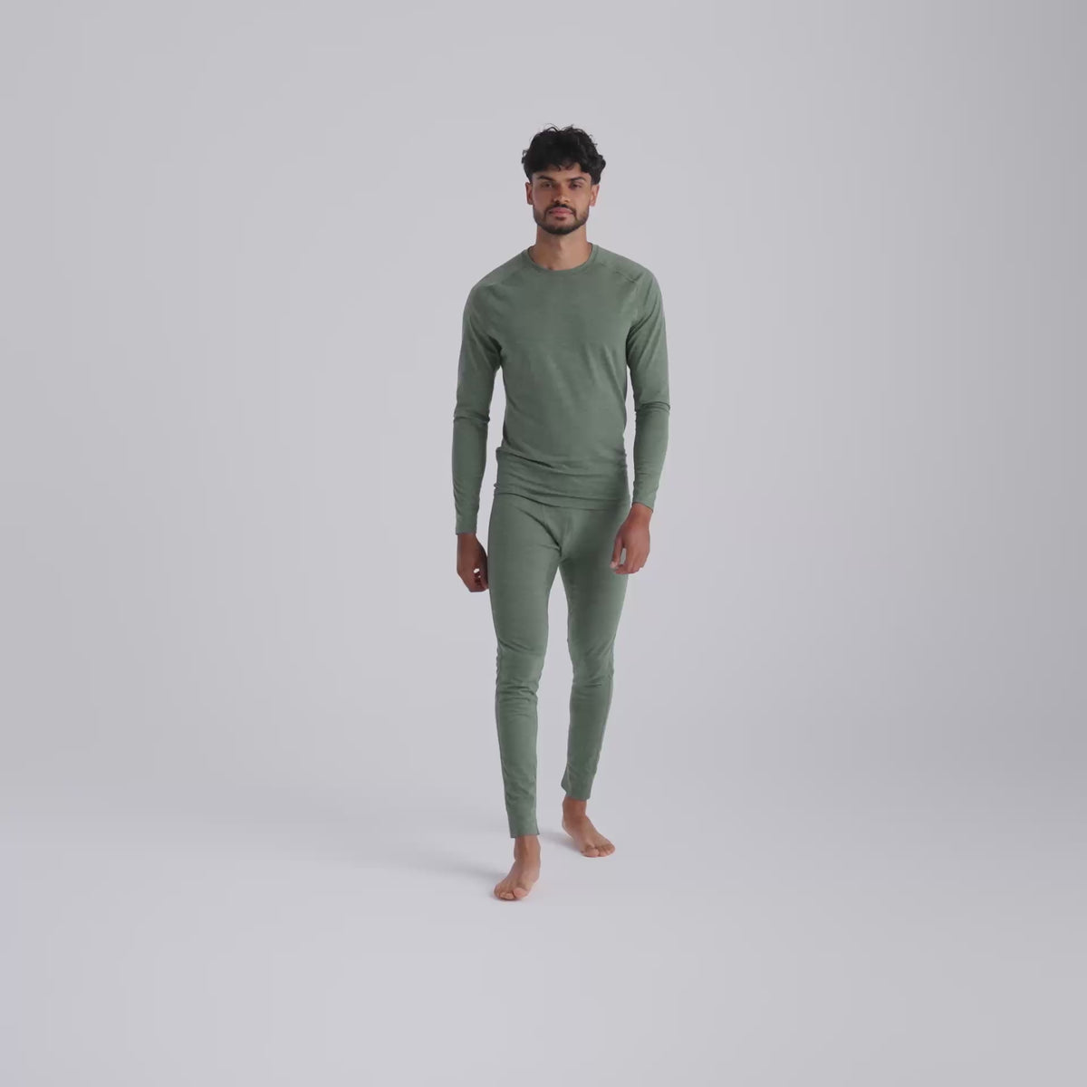 Senti Men's Merino Longsleeve — Thyme Green