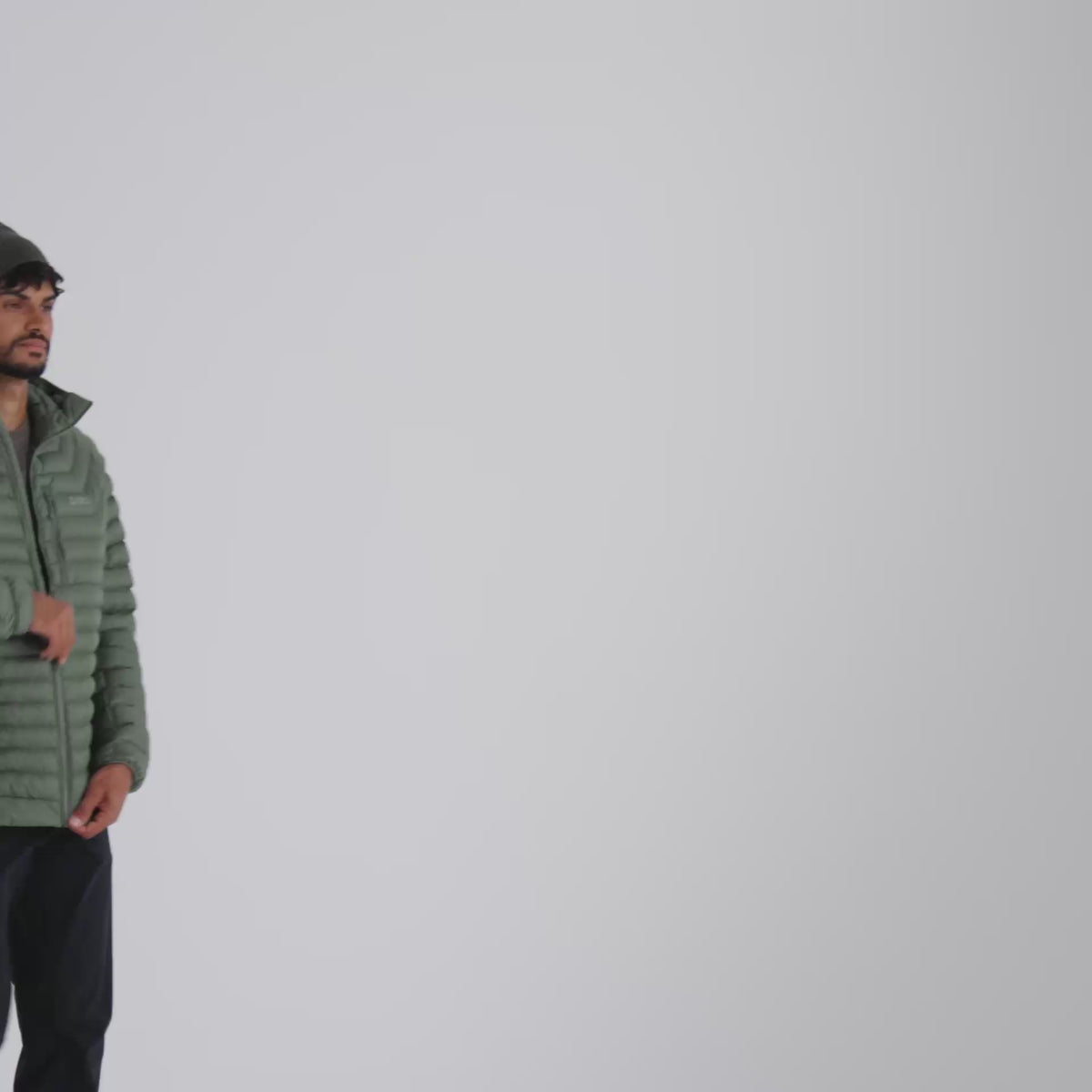 Nubaro Men's Insulated Hooded Jacket — Navy