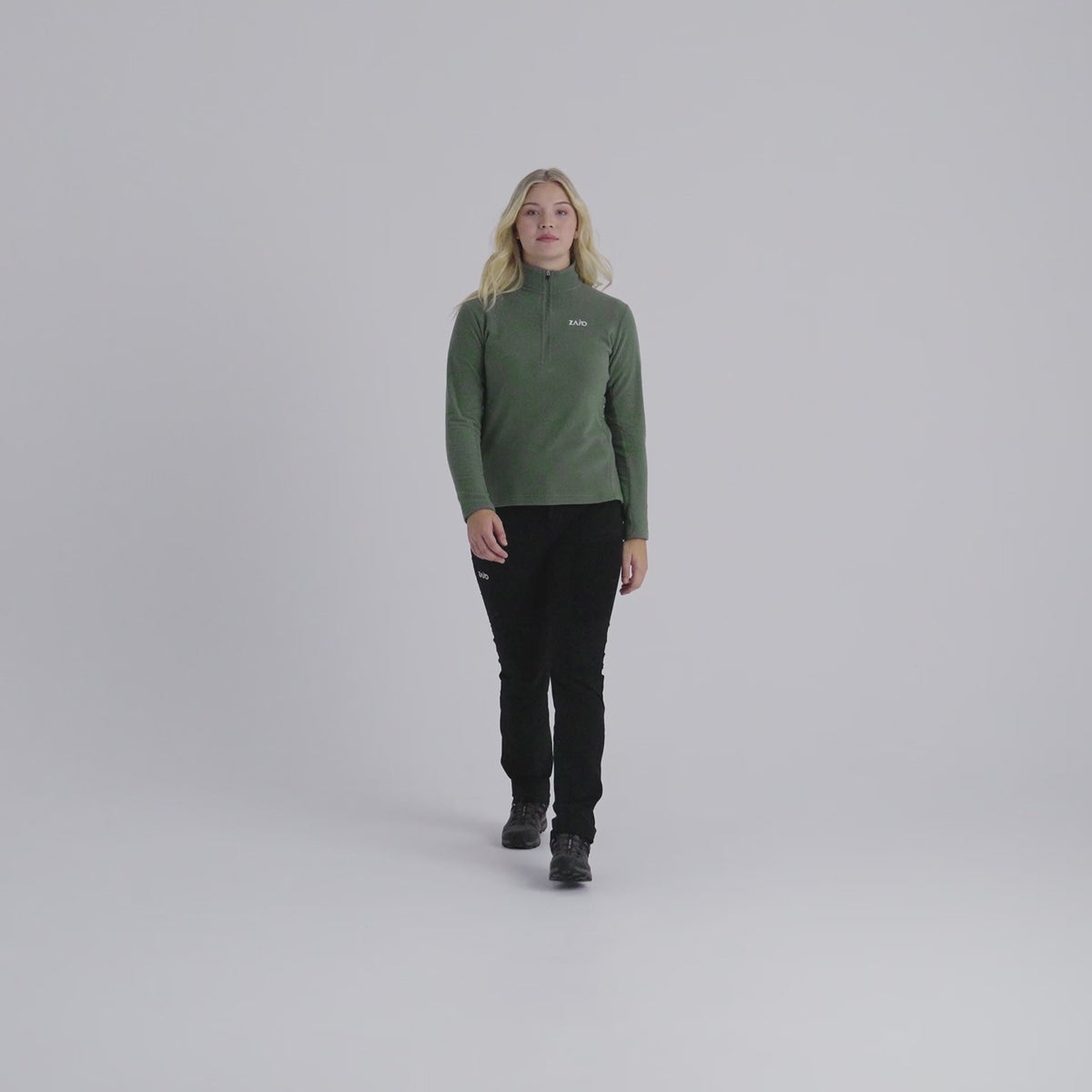 Auro Women's Fleece Zip Top — Black