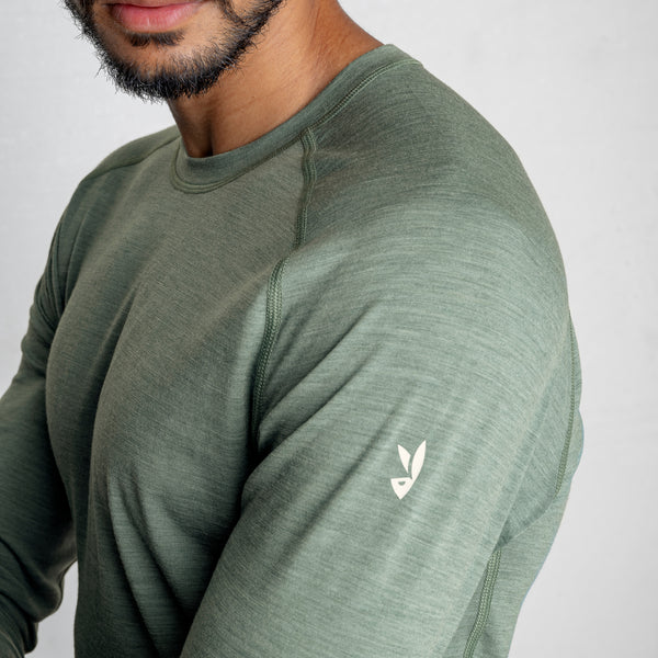 Senti Men's Merino Longsleeve — Decadent Red