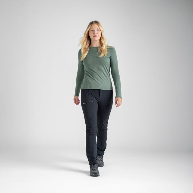 Senti Women's Merino Longsleeve — Thyme Green